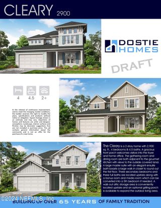 New construction  house 759 Caiden Dr, Nocatee, FL 32081 plan Cleary 2900 - image