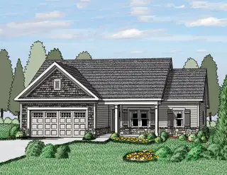 New construction Single-Family house 131 Harmony Farms Orch, Eatonton, GA 31024 plan (GA)Carson A.1 2 Front Entry - image