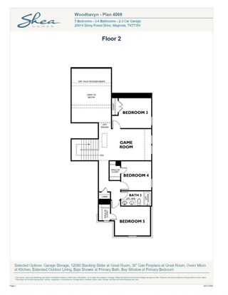 New construction Single-Family house 29784 Brushy Gables Dr, Magnolia, TX 77354 plan 4069 Elevation D - image