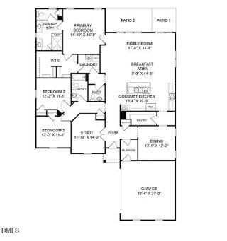 New construction house 1122 Masters Place Wy, Durham, NC 27703 plan Salters - image