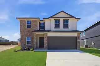 New construction Single-Family house 16203 Bonfire Pass, Elmendorf, TX 78112 plan Trinity - image