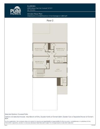 New construction  house 20822 Whistair Ct, Tomball, TX 77377 plan Minden - image