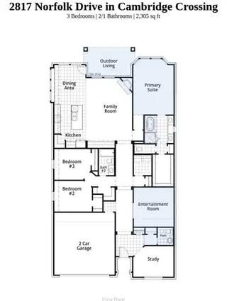 New construction Single-Family house 2817 Norfolk Dr, Celina, TX 75009 plan Denton - image