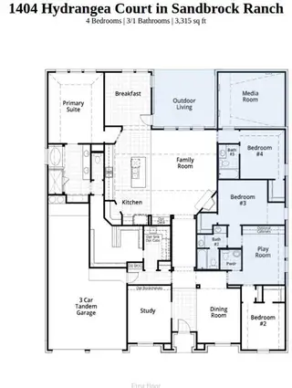 New construction house 1404 Hydrangea Ct, Aubrey, TX 76227 plan 262 - image