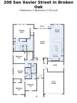 New construction  house 208 San Xavier St, Georgetown, TX 78633 plan Fairhall Plan - image