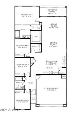 New construction Single-Family house 526 W Bunker Hill St, Florence, AZ 85132 plan Gaven - image