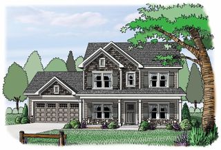 New construction Single-Family house 135 Fairwinds Dr, Covington, GA 30016 plan (GA)Jackson A.1 2 Front Entry - image