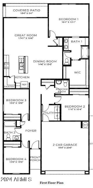 New construction  house 1349 W Hess Ave, Coolidge, AZ 85128 plan Harris - image