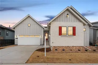 New construction Single-Family house 11148 Amber Light Trl, Littleton, CO 80125 plan 5088 Willowbend Elevation A - Modern Farmhouse - image