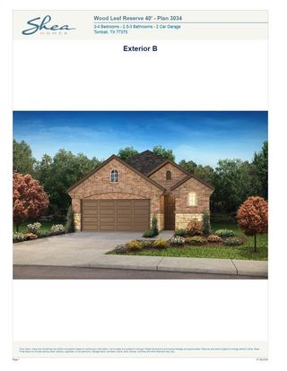 New construction Single-Family house 13334 Wood Leaf Park, Tomball, TX 77375 Plan 3034 Exterior B- photo