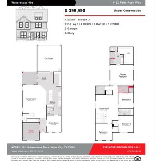 New construction house 1122 Falls Rush Wy, Royse City, TX 75189 plan Franklin - image