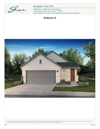 New construction Single-Family house 16323 Placid Stream St, Conroe, TX 77302 plan Plan 3019 Elevation A - image