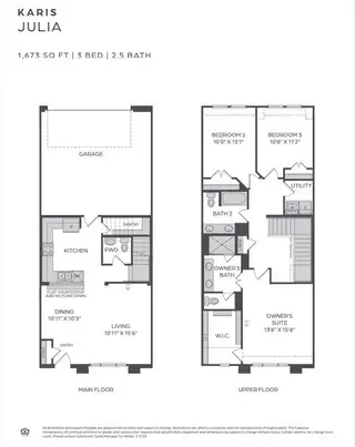 New construction Townhouse house 1113 Carnation Dr, Crowley, TX 76036 plan Julia - old world - image