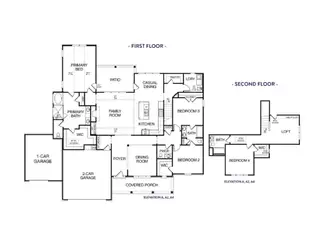 New construction Single-Family house 1509 Willowbend Pl, Monroe, GA 30655 plan (GA)Riley A.3 3 Front Entry (with bonus) - image
