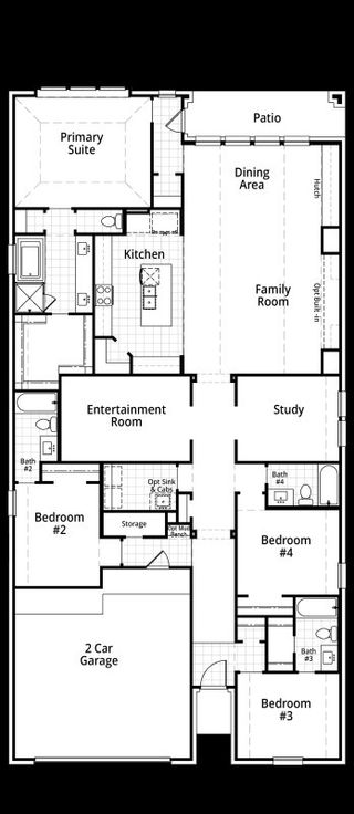 New construction house 342 Wild Fork Ct, Conroe, TX 77304 plan Surrey Plan - image
