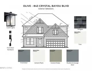 New construction Single-Family house 843 Crystal Bayou Blvd, Panama City Beach, FL 32407 plan Olive - image