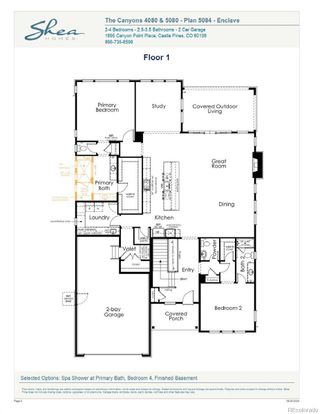 New construction Single-Family house 7322 Canyon Sky Trail, Castle Pines, CO 80108 5084 Enclave- photo