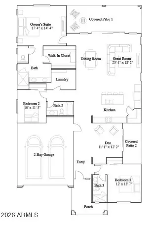 New construction Single-Family house 17616 W El Cortez Pl, Surprise, AZ 85387 plan Crest Plan 1002 - image