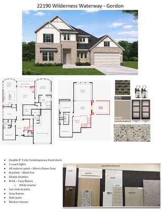 New construction Single-Family house 22190 Wilderness Waterway Lane, Porter, TX 77365 Gordon (3192-HM-50)- photo