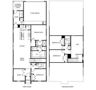 New construction  house 128 Maple Hedge Rd, Hutto, TX 78634 plan The Pike (772) - image