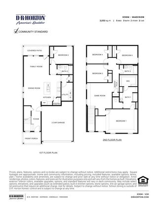 New construction  house 226 Pheasant Run Rd, Terrell, TX 75160 plan Madison - image
