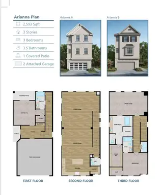 New construction Single-Family house 3507 Eaton Estates Ln, Houston, TX 77055 plan The Arianna - image