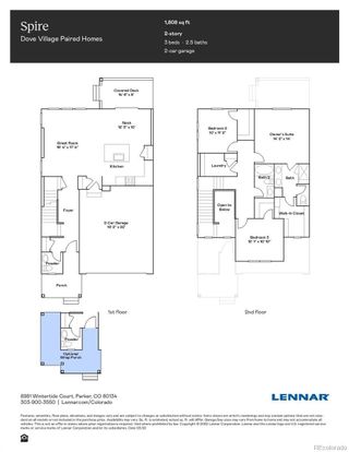 New construction Duplex house 8966 Wintertide Court, Parker, CO 80134 Spire- photo