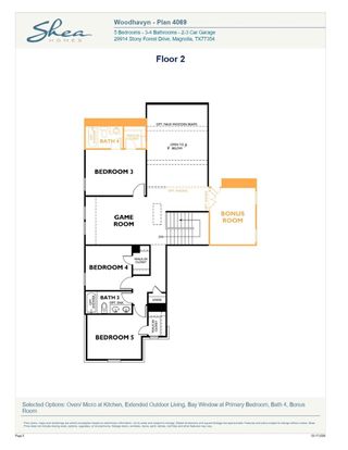 New construction Single-Family house 29784 Brushy Gables Dr, Magnolia, TX 77354 plan 4069 Elevation D - image