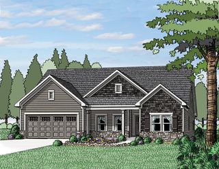 New construction Single-Family house 140 Weslyn Dr, Social Circle, GA 30025 plan (GA)Everett A 2 Front Entry - image