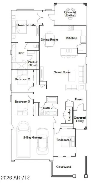 New construction Single-Family house 15632 W Miami St, Goodyear, AZ 85338 plan Barbaro Plan 3570 - image