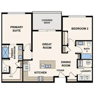 New construction Condo house 485 Interlocken Blvd, Unit 204, Broomfield, CO 80021 plan 2B- Alt - image