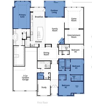 New construction  house 4308 Sandbrock Pkwy, Aubrey, TX 76227 plan 274 Plan - image