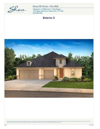 New construction Single-Family house 9719 Hunters Run Drive, Missouri City, TX 77459 Plan 5029 Elevation C- photo