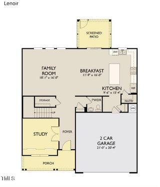 New construction Single-Family house 144 S Harvest Ridge Way, Unit Lot 242, Clayton, NC 27520 Lenoir Homeplan- photo