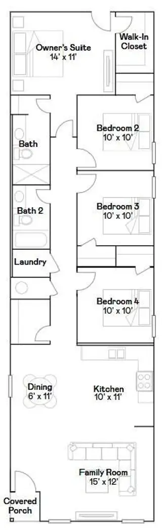 New construction Single-Family house 393 Lucia Wy, Cleveland, TX 77327 plan Denley - image