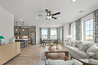 New construction house 18734 Colorado River Ln, Cypress, TX 77433 plan Riverdale – Courtyard Collection - image