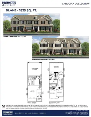 New construction  house 2052 Harlequin Dr, Indian Trail, NC 28079 plan Blake - image