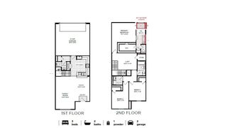 New construction Townhouse house 11918 Outer Bark Dr, Tomball, TX 77375 plan Travis 6A2 - image