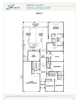 New construction Single-Family house 29730 Shady Glade Ln, Magnolia, TX 77354 plan Plan 5042 Elevation D - image
