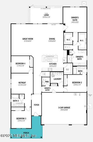 New construction Single-Family house 208 Orangedale Cir, St. Johns, FL 32259 plan Careen - image