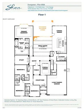 New construction Single-Family house 15927 Iris Meadow Dr, Conroe, TX 77302 plan 6020 Elevation C - image