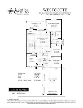 New construction Single-Family house 227 Hawthorn Ave, Palm Coast, FL 32164 The Westcotte- photo