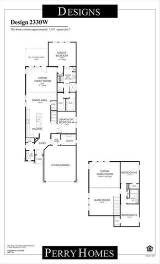 New construction Single-Family house 192 Palo Duro Bend, Rhome, TX 76078 Design 2330W- photo