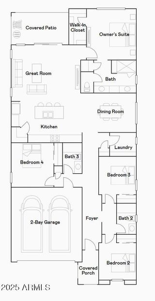 New construction  house 4664 S 233Rd Ln, Buckeye, AZ 85326 plan Ironwood Plan 3518 - image