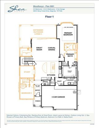 New construction Single-Family house 29806 Amber Brook Dr, Magnolia, TX 77354 plan Plan 5051 Elevation E - image