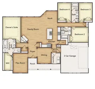 New construction Single-Family house 2472 Blackjack Oak Rd, Oak Ridge, TX 75161 plan Colorado II - image