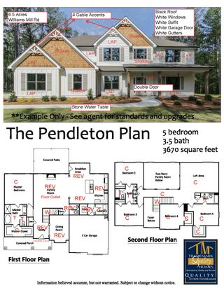 New construction Single-Family house 6.5 Acres Williams Mill Rd, Zebulon, GA 30295 plan Pendleton - image