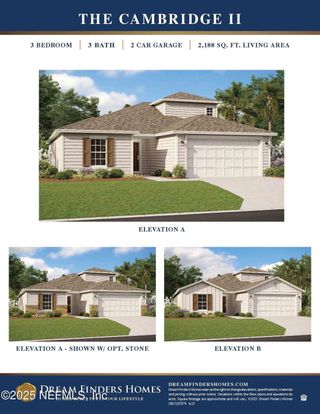 New construction Single-Family house 296 Pinzon Pl, St. Augustine, FL 32095 plan Cambridge II - image