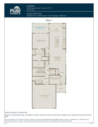 New construction house 20822 Whistair Ct, Tomball, TX 77377 plan Minden - image
