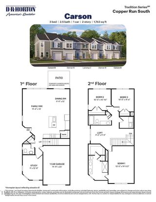 New construction  house 1925 Hinesley Dr, Durham, NC 27703 plan CARSON - image